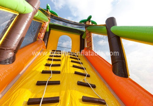 Inflatable jumping obstacle course jungle