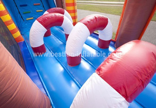 Inflatable shark adventure obstacle sport games