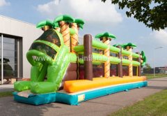 Inflatable wipe out ball obstacle course