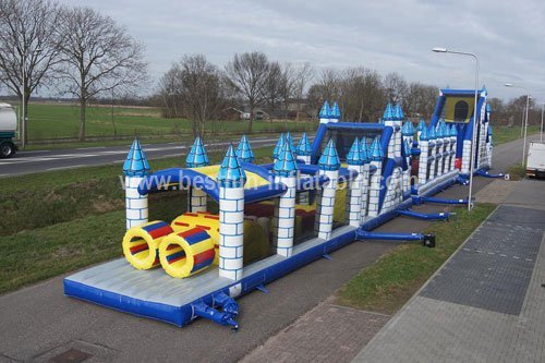 Mega inflatable playground obstacles course
