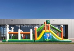 PVC trampolin inflatable football challege obstacle