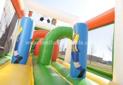 PVC trampolin inflatable football challege obstacle