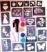 Body Art Temporary Glitter Tattoo Kit with 12 Colors Tattoo Ink