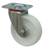 5 inches white PA industrial casters with roller bearing