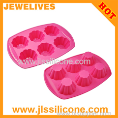 6 cavity daisy flower cupcake pan silicone baking molds