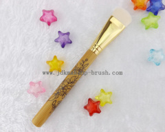 Bamboo handle flat top contour brush