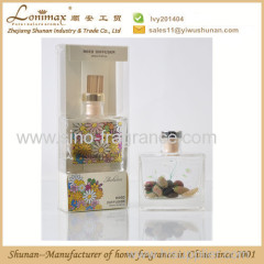 Home fragrance reed diffuser/ reed diffuser with stone in glass bottle