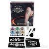 6 Colors Temporary Body Glitter Tattoo Kit with Brushes, Glue, Stencil