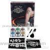 6 Colors Temporary Body Glitter Tattoo Kit with Brushes, Glue, Stencil