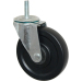 4 inches black nylon industrial casters with grip stem fitting