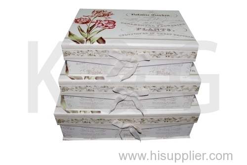 Rectangle Flap Lid Paper Box Set Plants