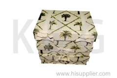 Rectangle Flap Lid Paper Box Set Coconut Tree