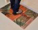 Fabric Surface Kids Rubber Floor Carpet Customized Shape / Design For Home