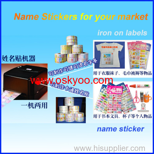 Cartoon Name Stickers Labels
