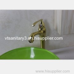 washing basin with bathroom faucet