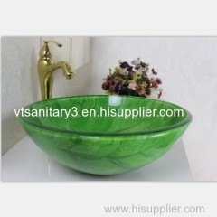 counter top glass basin