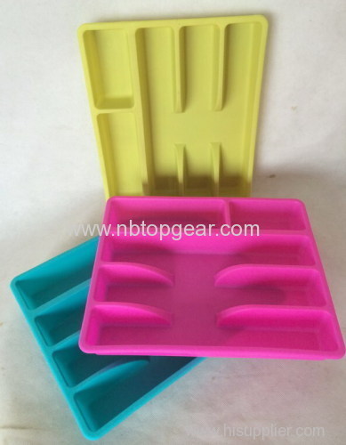 Food grade plastic rectangle cultery tray