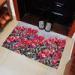 Non-Slip Rubber Floor Carpet With Beautiful Flower Design For Outdoor / Indoor Entrances
