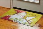 Heat Transfer Printed Rubber Floor Carpet Polyester With Cute Design For Home / Office