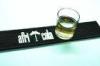 Black promotional soft pvc bar mat with logos , printed beer mats