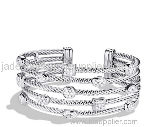 925 silver yurman collection jewelry 5 Row Confetti Bracelet