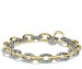 sterling silver oval link gold bracelet 925 silver jewelry