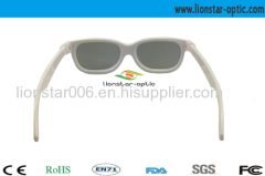 Classic 3d circular polarizer 3d glasses with colorful plastic frame for 3d image