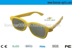 Classic 3d circular polarizer 3d glasses with colorful plastic frame for 3d image