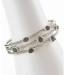925 silver studded jewelry three row cuff bracelet