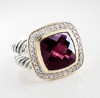 925 Silver Jewelry 11mm Garnet Albion Ring