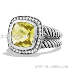 11mm lemon citrine albion ring sterling silver jewelry fashion ring