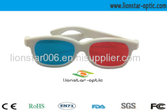 Best price red blue 3d glasses with classic type high efficiency 3d glasses for pomotion