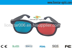 Best price red blue 3d glasses with classic type high efficiency 3d glasses for pomotion