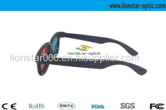 Best price red blue 3d glasses with classic type high efficiency 3d glasses for pomotion