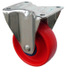 4 inches red PP fixed industrial casters