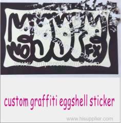 the most popular custom vinyl eggshell sticker printing