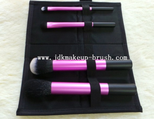 4pcs long ferrule handle makeup brush set