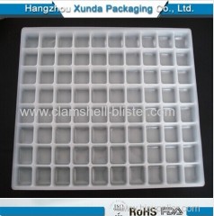 Plastic blister tray manufacture