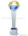 hot-sell lead crystal trophy/win cooperation liu li trophy