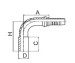 90 deg GB metric standpipe hydraulic hose fitting