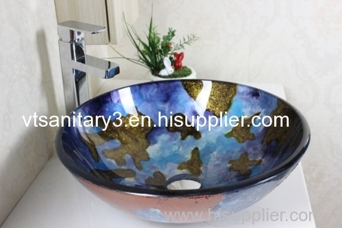 tempered glass vessel sink