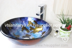 tempered glass vessel sink