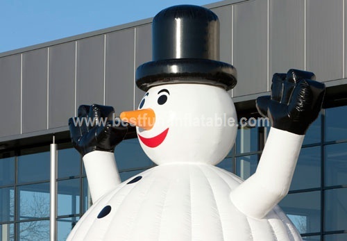 Giant inflatable bouncy castle snowman