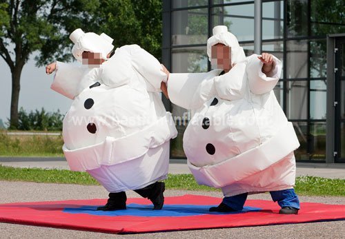 White Snowman Sumo Suit and inflatable wrestling suit for audlt