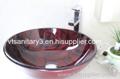 foiled glass sink washing basin