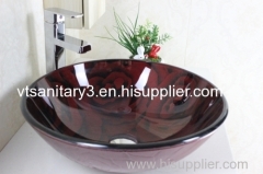 foiled glass sink washing basin