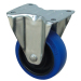 Fixed elastic solid rubber casters