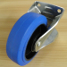 Fixed elastic solid rubber casters