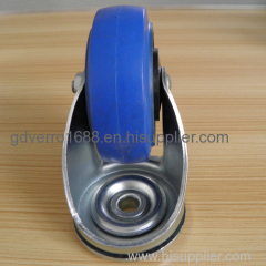Industrial swivel elastic solid rubber casters