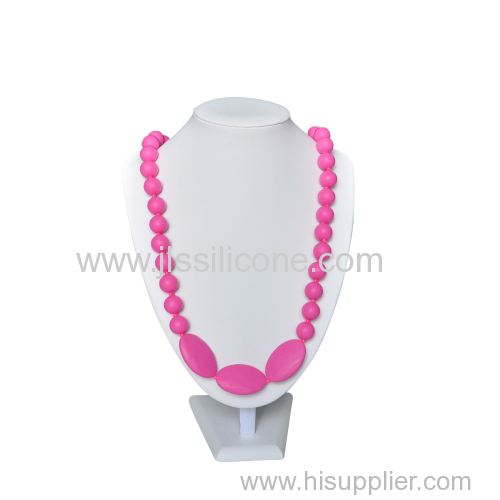 Silicone baby teething necklace for woman jewelry